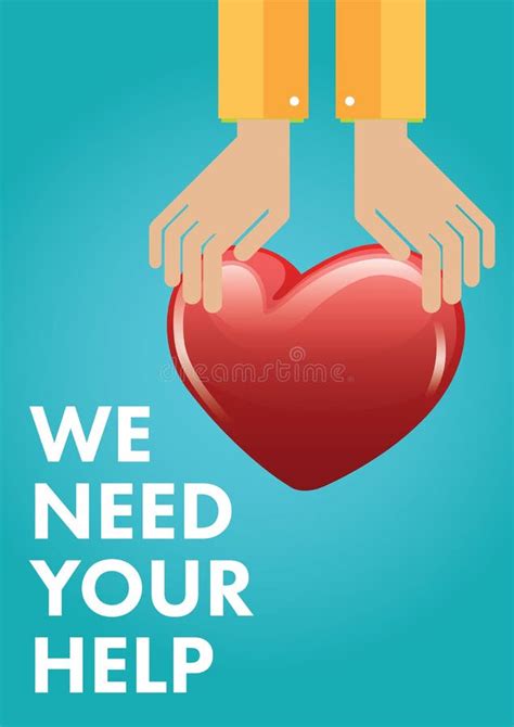 Vector Icon Of We Need Your Help Message Stock Vector Illustration Of