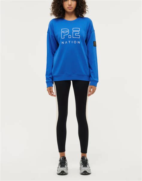 Pe Nation Heads Up Sweat Electric Blue Hyperluxe Activewear