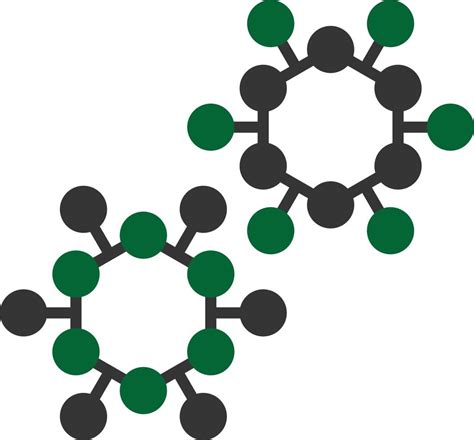 molécula estrutura glifo duas cores 9749471 Vetor no Vecteezy