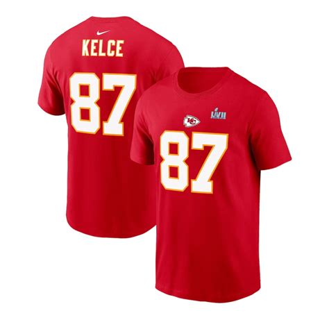 Travis Kelce Kansas City Chiefs Super Bowl LVII Name & Number T-Shirt