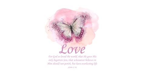 Womens Christian Butterfly Bible Verse Love John 316 Christian