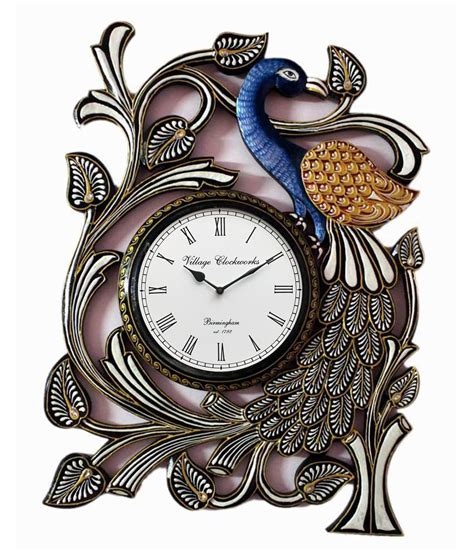 Buy RoyalsCart Peacock Analog Wall Clock KTWC312 12 X 18 Inches