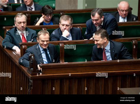 Warszawa 59 Posiedzenie Sejmu Rp N Z Donald Tusk Hi Res Stock