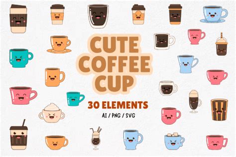 Cute Coffee Cup Illustration Graphic By Illustrava · Creative Fabrica