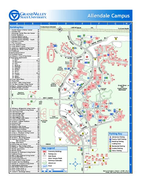 Grand Valley State University Campus Map – Map Vector