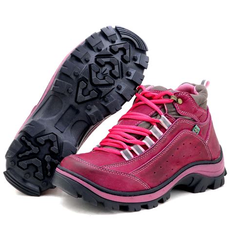 Coturno Adventure Feminino Para Trilha De Couro Oferta Atron Shoes