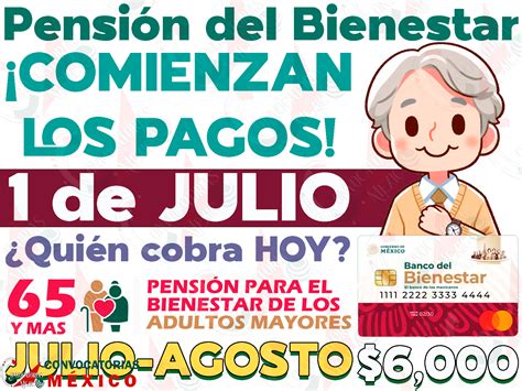 De Julio Qu Iniciales Cobrar N Hoy Su Pensi N Del Bienestar