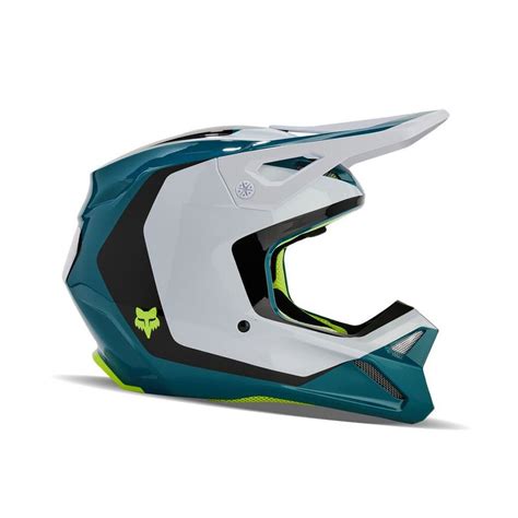 Casco Fox V Nitro Infantil Blanco Azul Mx Reveymo