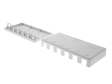 6 Port Surface Mount Box White At Cables N More