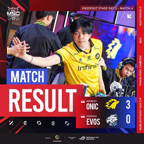 Onic Menang Tanpa Balas Pulangkan Evos Dari MSC Mobile Legends Esportsku