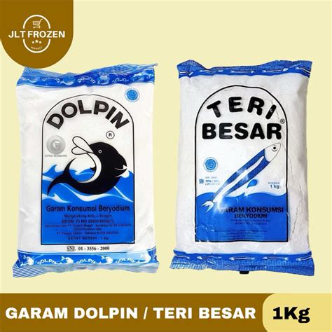 Jual Garam Konsumsi Beryodium Teri Besar Garam Dolpin 1kg Shopee