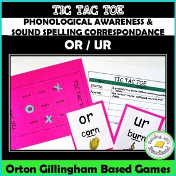 Orton Gillingham Games Tic Tac Toe Or Ur By Exult In Monotony Tpt