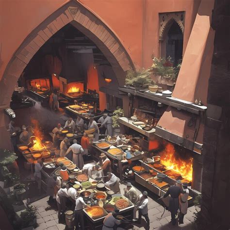 Premium Photo | Culinary Delight in a Medieval Kitchen