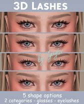 3D EYELASHES SET Obscurus Sims Sims 4 Cc Eyes Sims 4 Body Mods