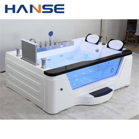 Hot Sale Massage Hydrotherapy Control Panel Spa Whirlpool Rectangular Acrylic Soaking Bathtub