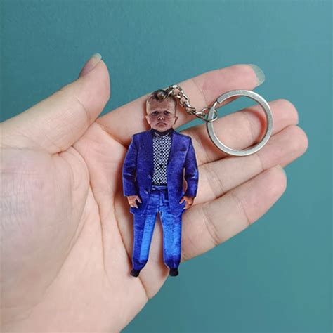 Funny Cute Hasbulla Magomedov Fighting Meme Acrylic Keychain Mini