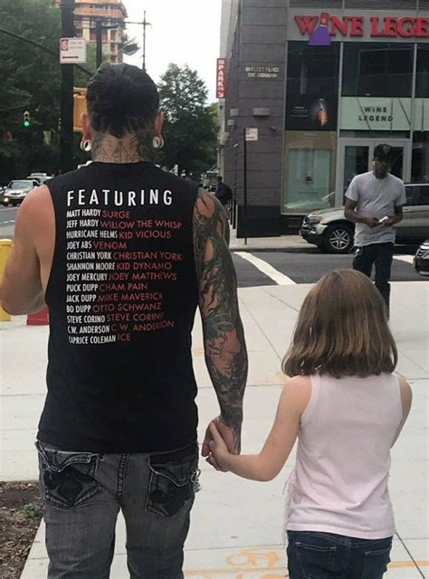 Jeff Hardy Walkingand Holding Hand With His Daughter Ruby Claire Jeff