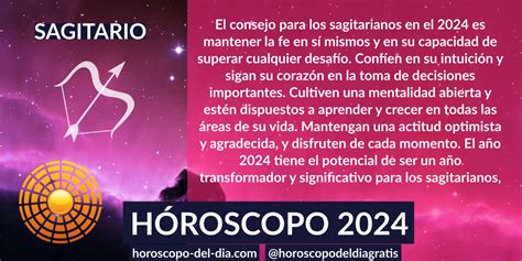 Sagitario Horóscopo 2024 Horoscopo del dia