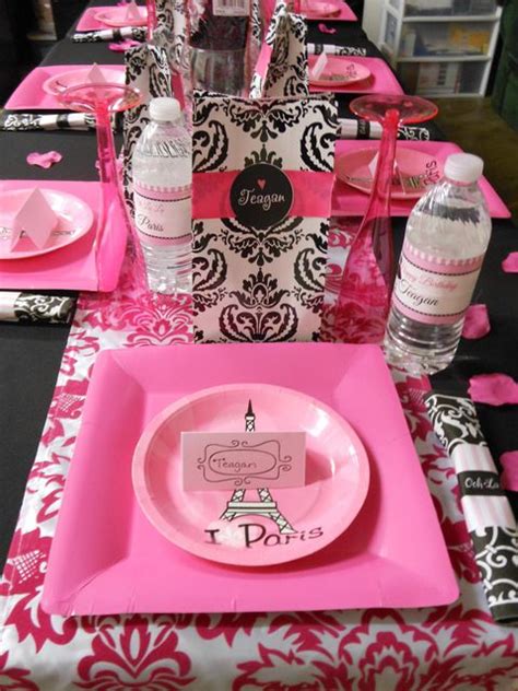 Parisian French Paris Pink Pink And Black Birthday Party Ideas Photo 9 Of 35 Paris Party