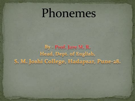 Ppt Phonemes Powerpoint Presentation Free Download Id 8803193