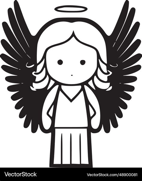 Angel - high quality logo - ideal for t-shirt Vector Image