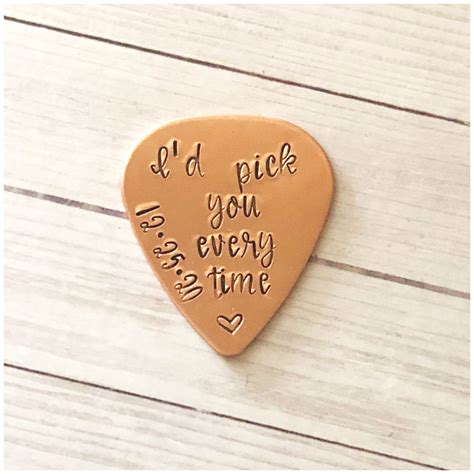 I D Pick You Every Time Guitar Pick Personalized Guitar Pick Custom