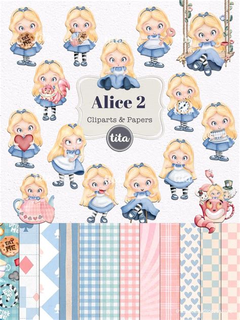 Alice In Wonderland Watercolor Cliparts Alice Printables Alice Png