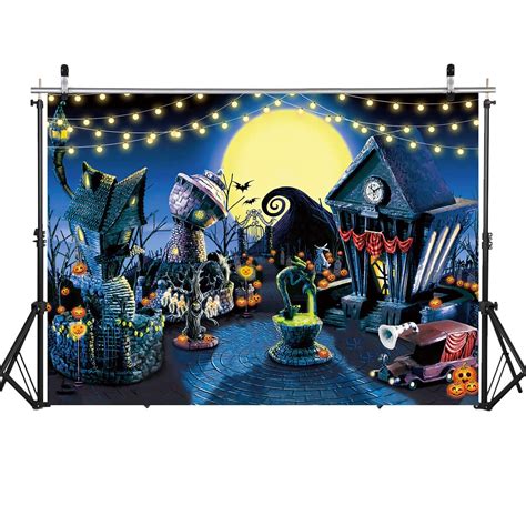 Buy Wolada X Ft Halloween Backdrop Nightmare Before Christmas Backdrop