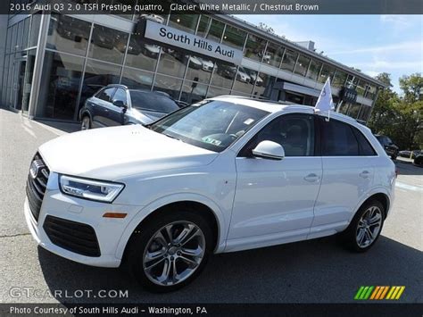 Glacier White Metallic 2016 Audi Q3 20 Tsfi Prestige Quattro Chestnut Brown Interior