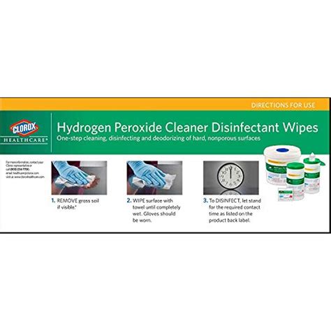 Clorox Healthcare Hydrogen Peroxide Cleaner Disinfectant Wipes 95 Count Canister 6 Canisters