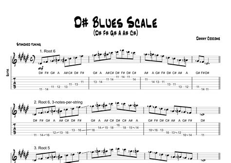 D Blues Scale 4 Different Fingerings Plus Sample Lick Using D