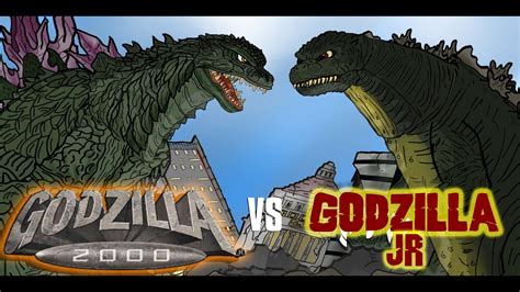 GODZILLA 2000 VS GODZILLA JR KAIJU MOMENTS YouTube