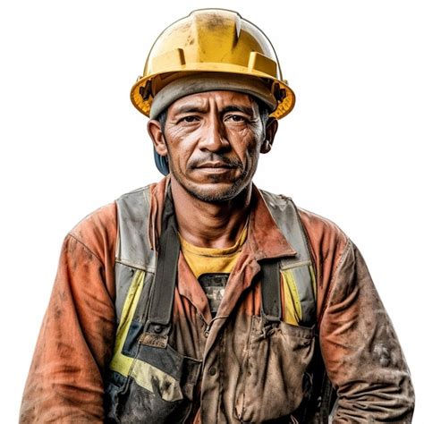 Premium Ai Image A Man Wearing A Yellow Hard Hat And Orange Hard Hat