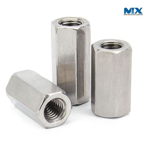 Din Stadard Long Stainless Steel Hex Coupling Nuts