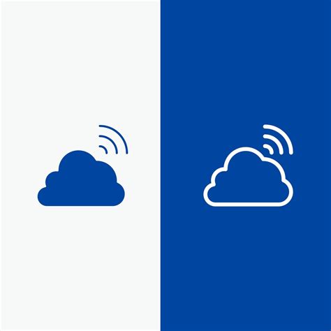 Cloud Rainbow Sky Spring Weather Line And Glyph Solid Icon Blue Banner