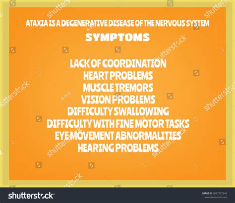 Symptoms Ataxia Vector Illustration Medical Journal Stock Vector