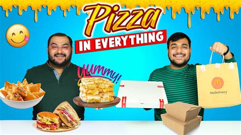 Pizza In Everything Challenge Pizza Flavored Food Challenge Viwa