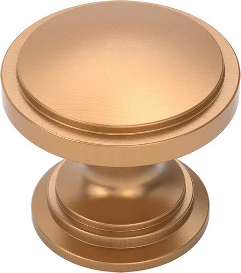 Alzassbg 10 Pack Champagne Bronze Cabinet Knobs 11 Inch30mm Diameter Kitchen Gold Cabinet