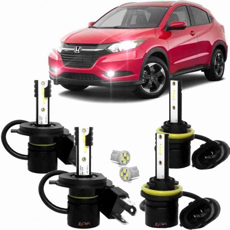 Kit Lampada Ultra Led Nano Honda Hrv A Farol Alto Baixo E Milha