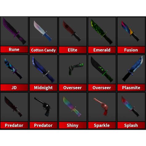 Bundle MM2 Legendary Weapons Roblox Game Items Gameflip