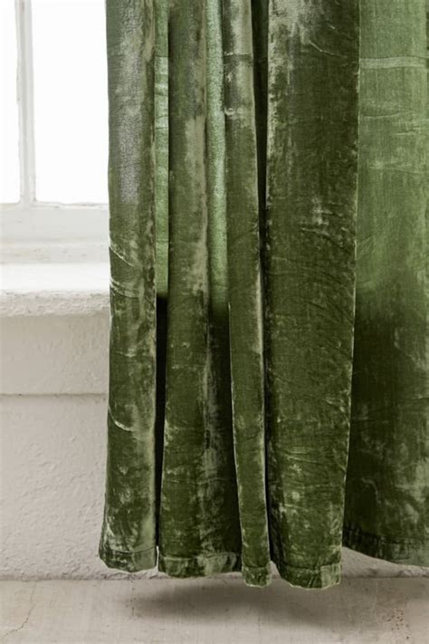 Luxury Velvet Curtain Sage Green Velvet Curtain Bohemian Etsy