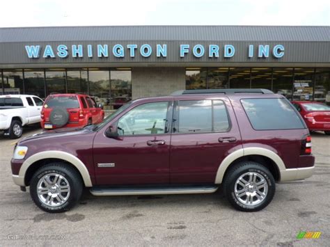 2008 Dark Cherry Metallic Ford Explorer Eddie Bauer 4x4 51613831 Car Color