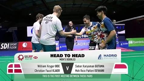 Sabar Gutama Moh Reza Vs William Kryger Boe Cristian Faust Kjaer