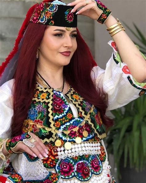 Albanian Woman In Traditional Clothing From Has