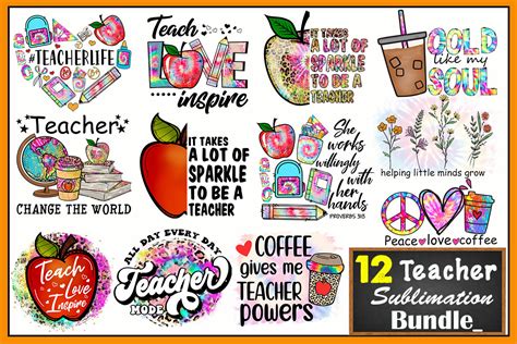 Teacher Sublimation Bundle Graphic By Boo Design · Creative Fabrica