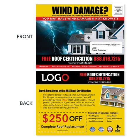 Wind Damage EDDM Postcards - Design Print Services – Footbridge Marketing