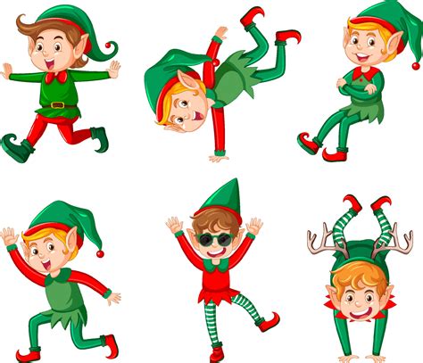 Cute Kid Wearing Elf Costume Cartoon 13999648 Vector Art At Vecteezy