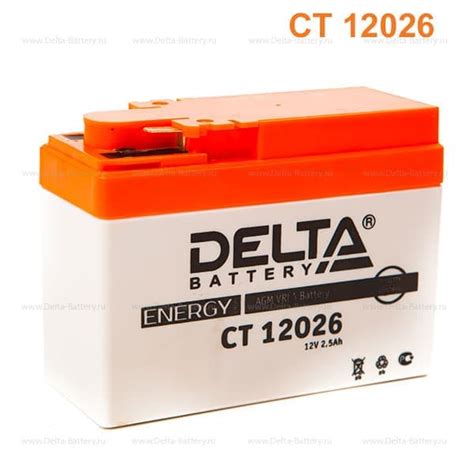 Мото аккумулятор Delta CT 12026 (12V / 2.5Ah) [YTR4A-BS] со склада в ...