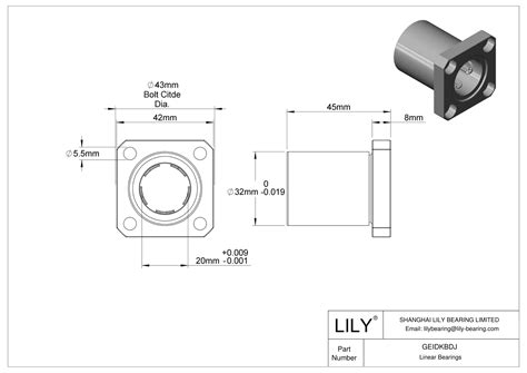 6483K139 Flange Mounted Linear Ball Bearings LILY Bearing