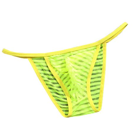 Mens Mesh See Through Pouch G String Briefs Underwear T Back Thong Bikini Pantie EBay